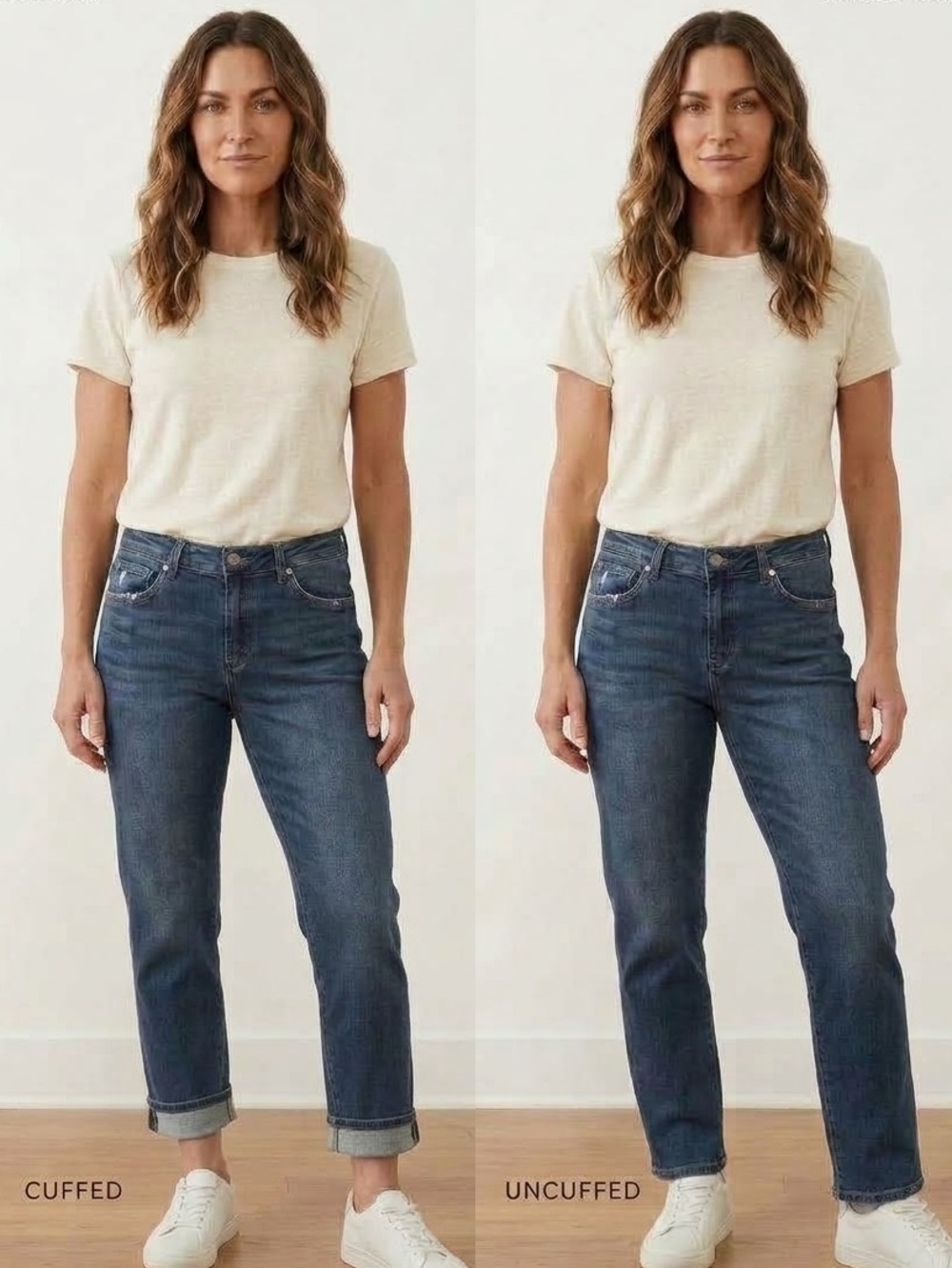 STS Blue Riley High Rise Girlfriend Jeans Size 30 Cuffed Straight Leg (30x27)